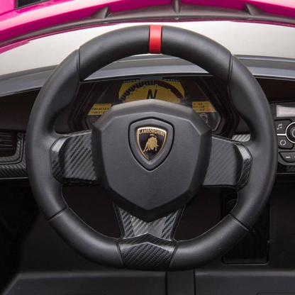 24V 4x4 Lamborghini Veneno 2 Seater Ride on with Parental Remote Control for 3-8 Years (Black)