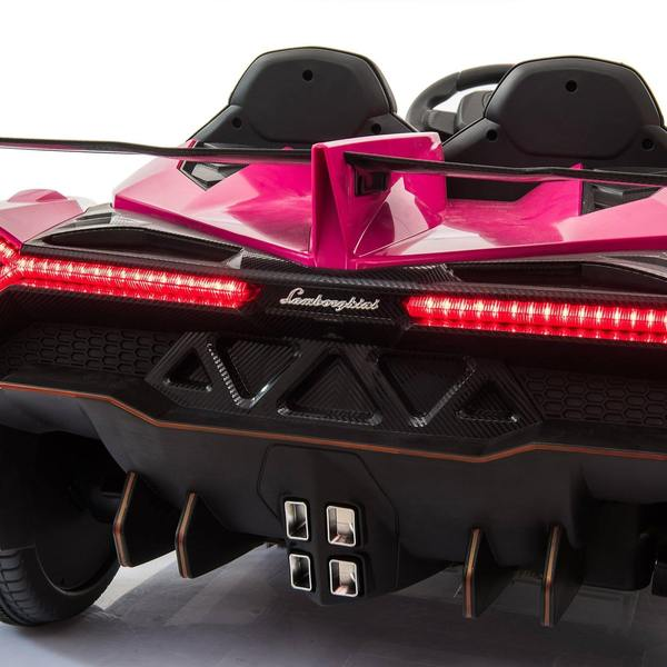24V 4x4 Lamborghini Veneno 2 Seater Ride on with Parental Remote Control for 3-8 Years (Black)
