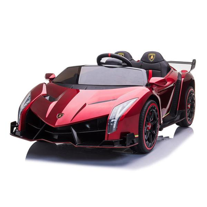 24V 4x4 Lamborghini Veneno 2 Seater Ride on with Parental Remote Control for 3-8 Years (Black)