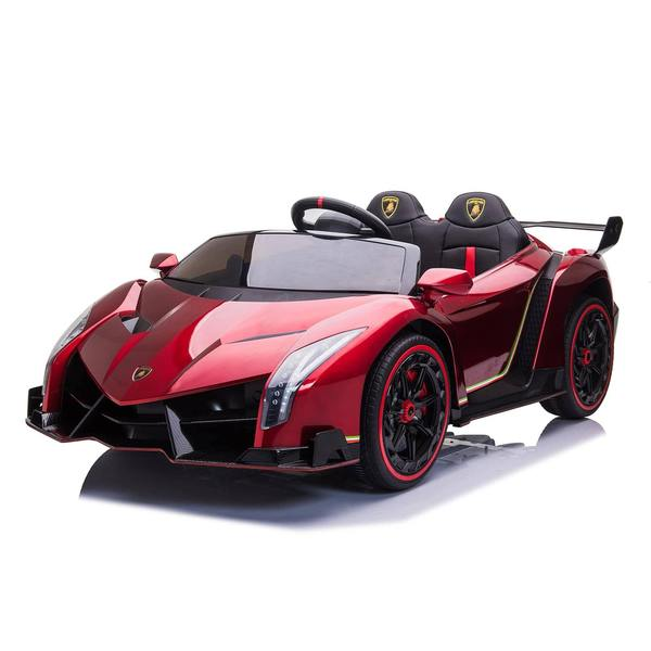 24V 4x4 Lamborghini Veneno 2 Seater Ride on with Parental Remote Control for 3-8 Years (Black)