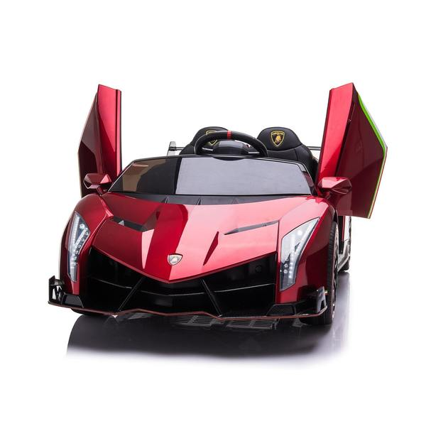 24V 4x4 Lamborghini Veneno 2 Seater Ride on with Parental Remote Control for 3-8 Years (Black)