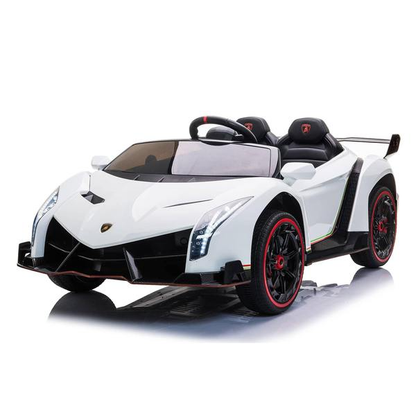 24V 4x4 Lamborghini Veneno 2 Seater Ride on with Parental Remote Control for 3-8 Years (Black)