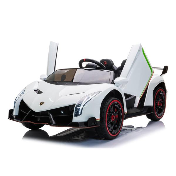 24V 4x4 Lamborghini Veneno 2 Seater Ride on with Parental Remote Control for 3-8 Years (Black)