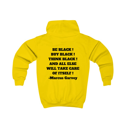 BE BLACK! BUY BLACK! THINK BLACK! Unisex Kids Hoodie by SobG Designs