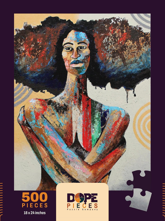500 Piece Puzzles, Thick Cut with a Linen Finish. Each Puzzle is a Unique Work of Art. Two Reflections by Dante Yarbrough | Dope Pieces Puzzle