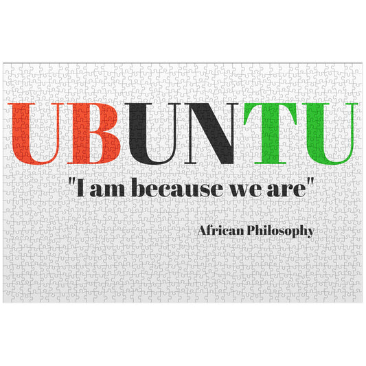 UBUNTU: AN AFRICAN PHILOSOPHY 1,014 PIECE JIGSAW PUZZLE by SobG Designs