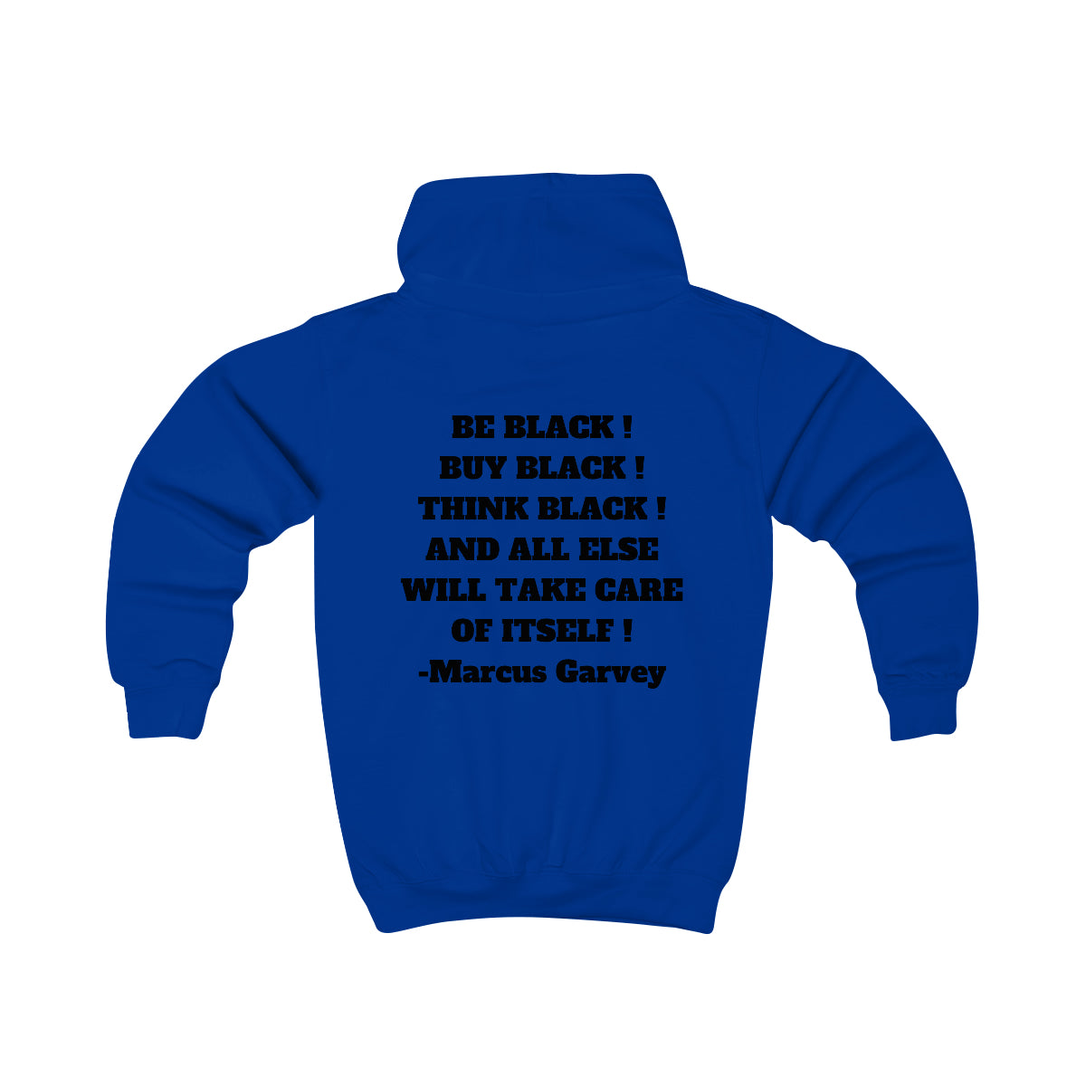 BE BLACK! BUY BLACK! THINK BLACK! Unisex Kids Hoodie by SobG Designs