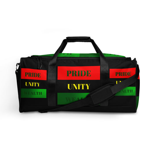 PRIDE, UNITY, WEALTH Duffle Bag by SobG Designs