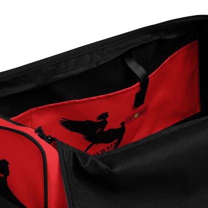 THE RED "WE COULD ALWAYS FLY!" DUFFLE BAG by SobG Designs