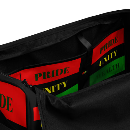 PRIDE, UNITY, WEALTH Duffle Bag by SobG Designs