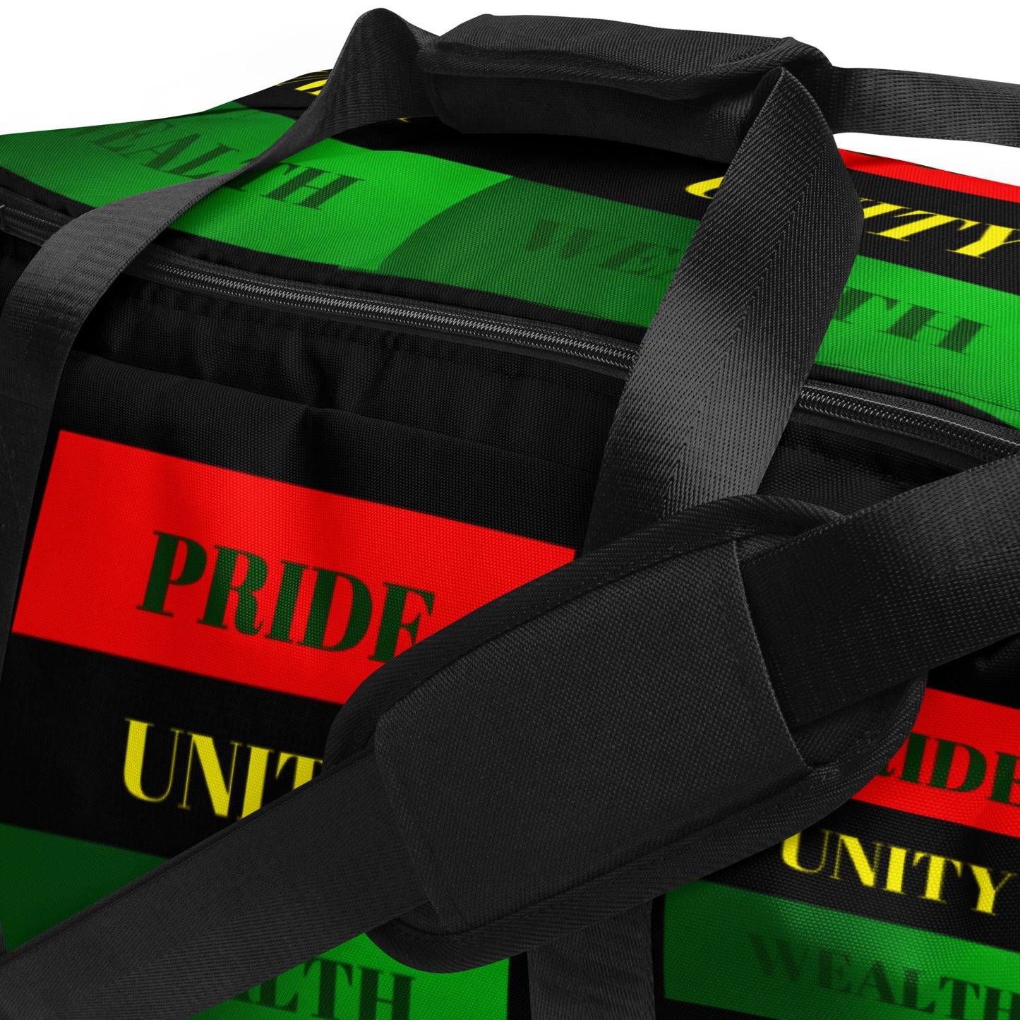 PRIDE, UNITY, WEALTH Duffle Bag by SobG Designs