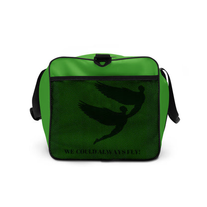 THE GREEN "WE COULD ALWAYS FLY!" DUFFLE BAG by SobG Designs