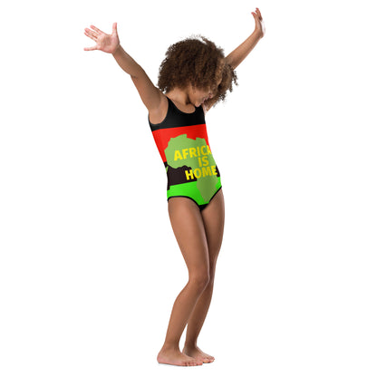 AFRICA IS HOME All-Over Print Kids Swimsuit by SobG Designs