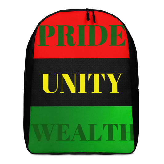 PRIDE, UNITY, WEALTH Minimalist Backpack by SobG Designs