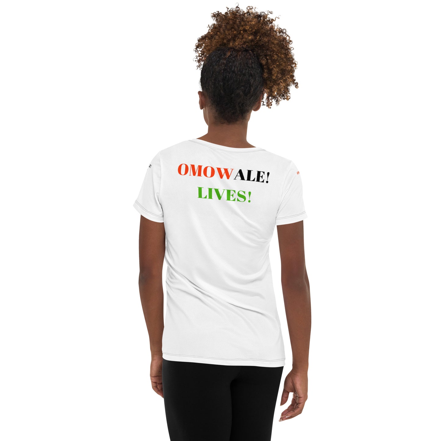 OMOWALE! LIVES! All-Over Print Women's Athletic T-Shirt by SobG Designs