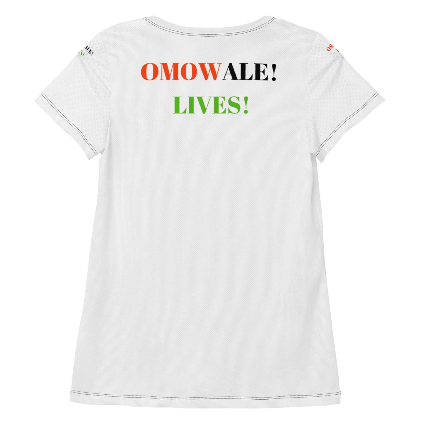 OMOWALE! LIVES! All-Over Print Women's Athletic T-Shirt by SobG Designs