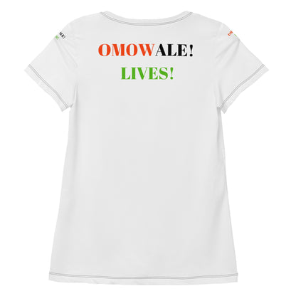 OMOWALE! LIVES! All-Over Print Women's Athletic T-Shirt by SobG Designs