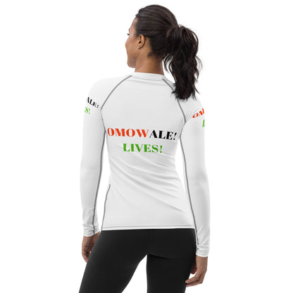 OMOWALE! LIVES! Women's Rash Guard by SobG Designs