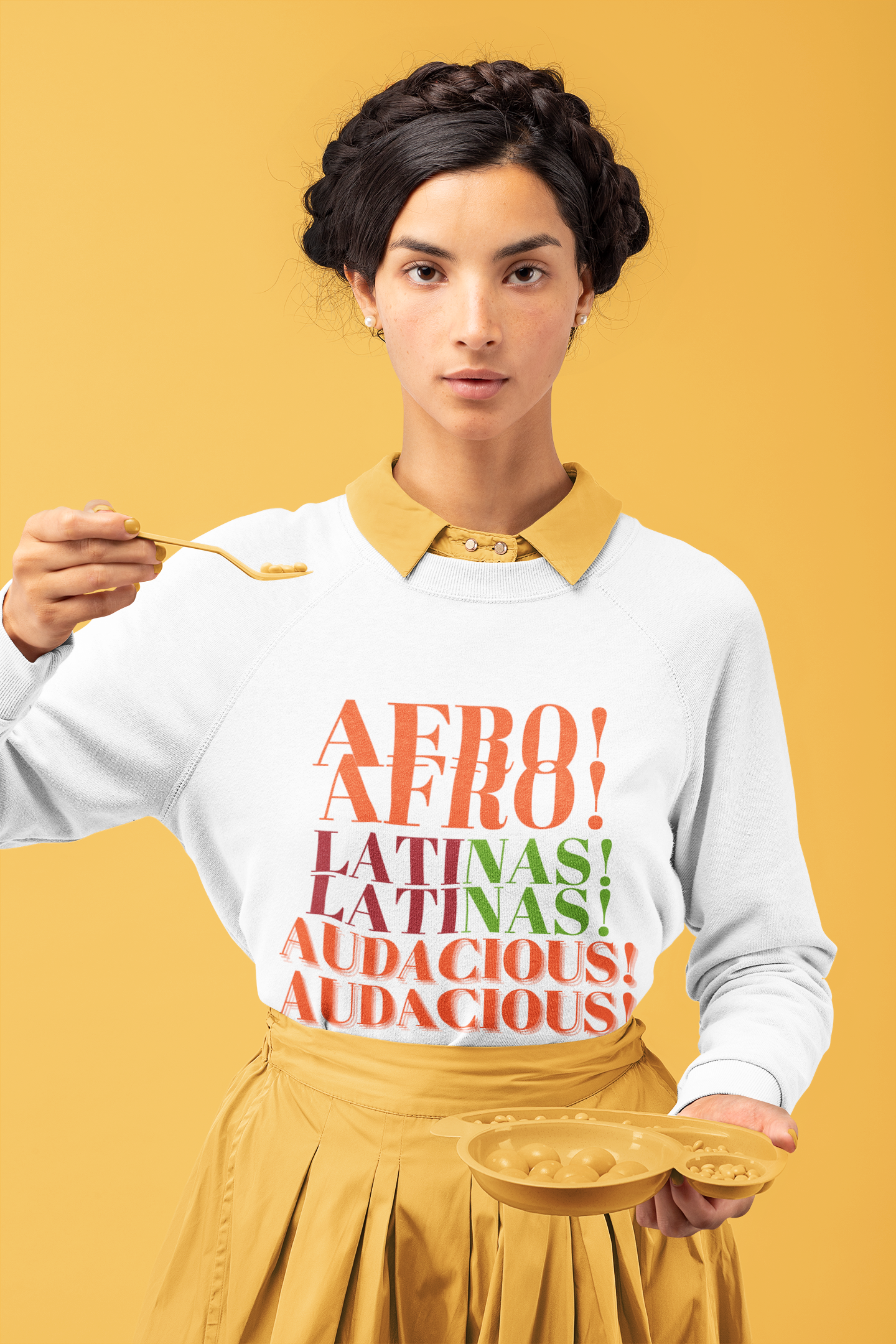 AFRO! LATINAS! AUDACIOUS!  Organic Sweatshirt by SobG Designs