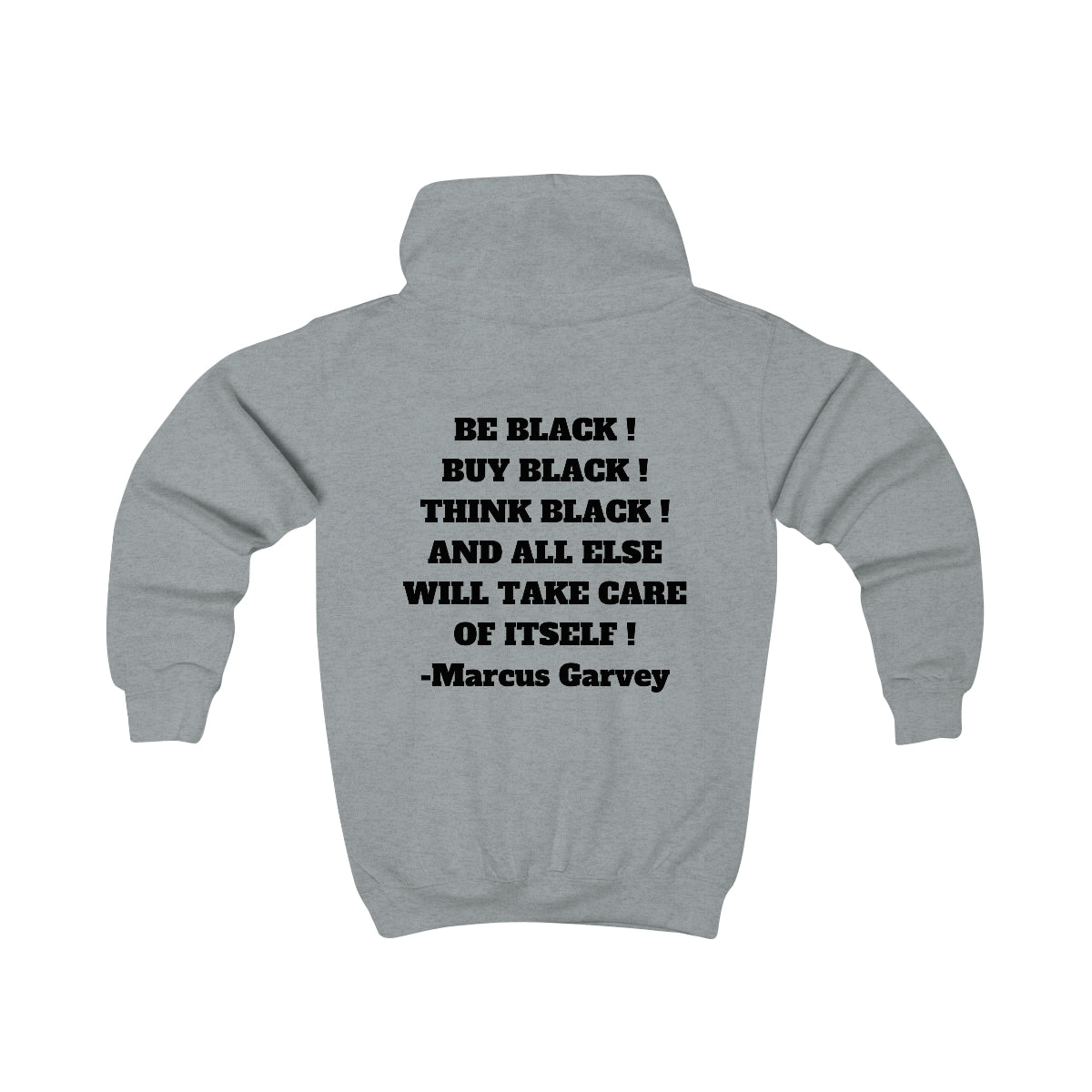 BE BLACK! BUY BLACK! THINK BLACK! Unisex Kids Hoodie by SobG Designs