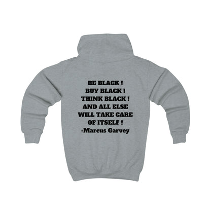 BE BLACK! BUY BLACK! THINK BLACK! Unisex Kids Hoodie by SobG Designs