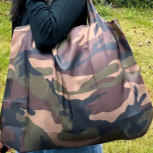 All Over Camouflage Pattern Shoulder Bag, Lightweight Shopper Bag, Versatile Storage Bag