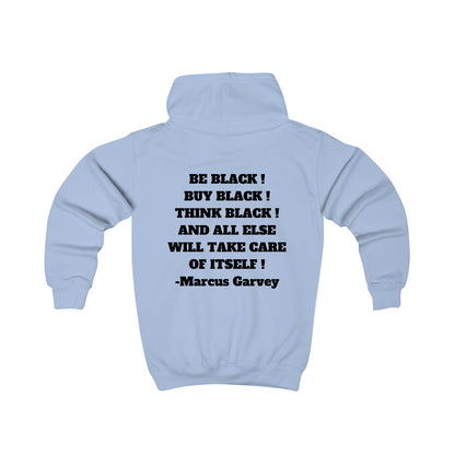BE BLACK! BUY BLACK! THINK BLACK! Unisex Kids Hoodie by SobG Designs