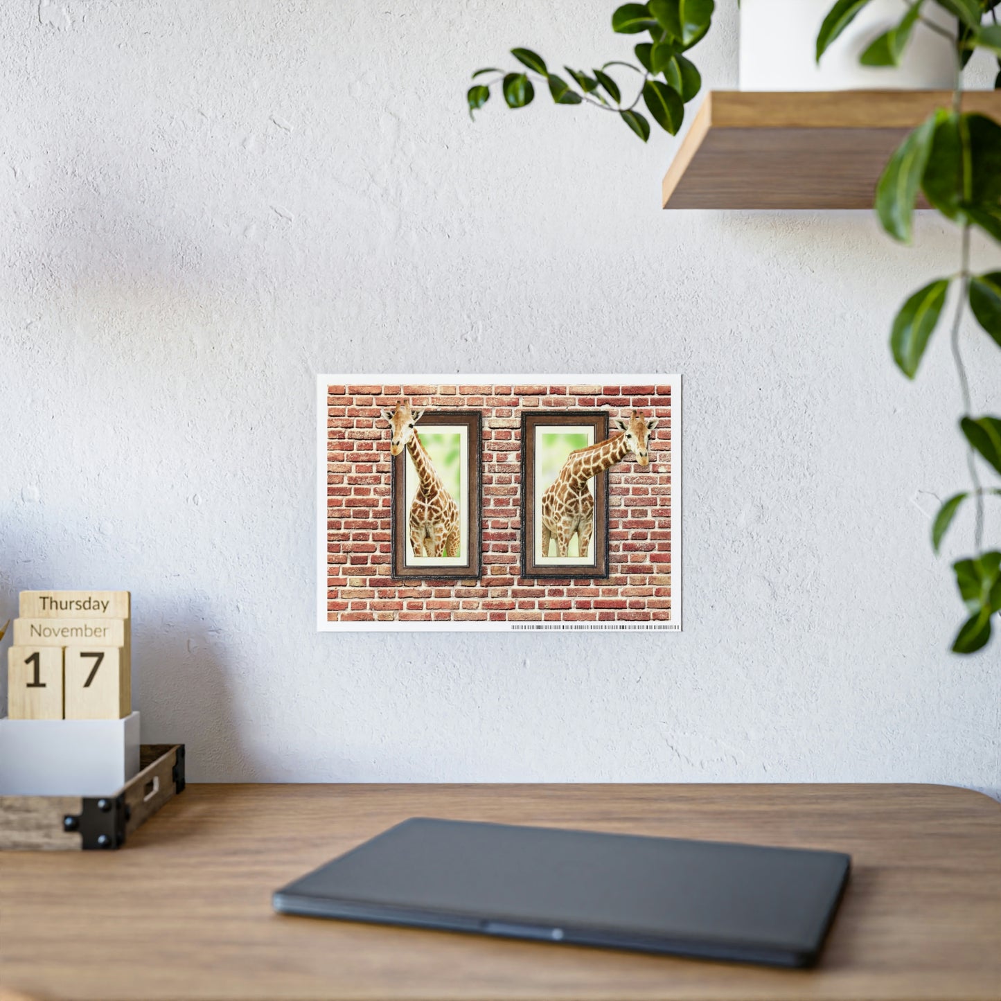 TWO GIRAFFES LOOKING IN by SobG Designs