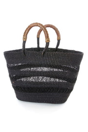 Black Veta Vera Lace Weave Short Shopper Set of (3)
