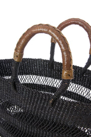 Black Veta Vera Lace Weave Short Shopper Set of (3)