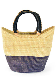 Inkwell Color Block Wing Shopper with Braided Leather Handles Set of (3)