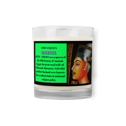 AFRICAN QUEEN: NEFERTITI Glass Jar Soy Wax Candle by SobG Designs