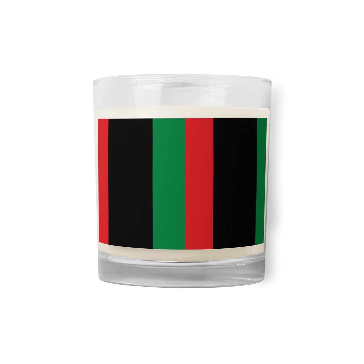 The Pan-African Flag: Red, Black, & Green Jar Soy Wax Candle by SobG Designs
