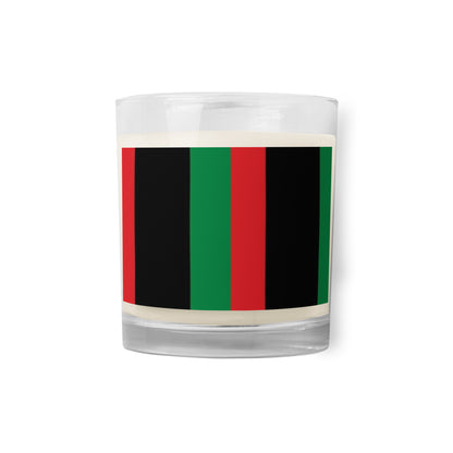 The Pan-African Flag: Red, Black, & Green Jar Soy Wax Candle by SobG Designs