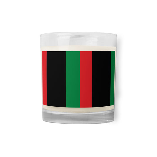 The Pan-African Flag: Red, Black, & Green Jar Soy Wax Candle by SobG Designs