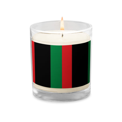The Pan-African Flag: Red, Black, & Green Jar Soy Wax Candle by SobG Designs