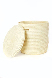 Set of Three All Natural Tree Doum Palm Hamper Baskets