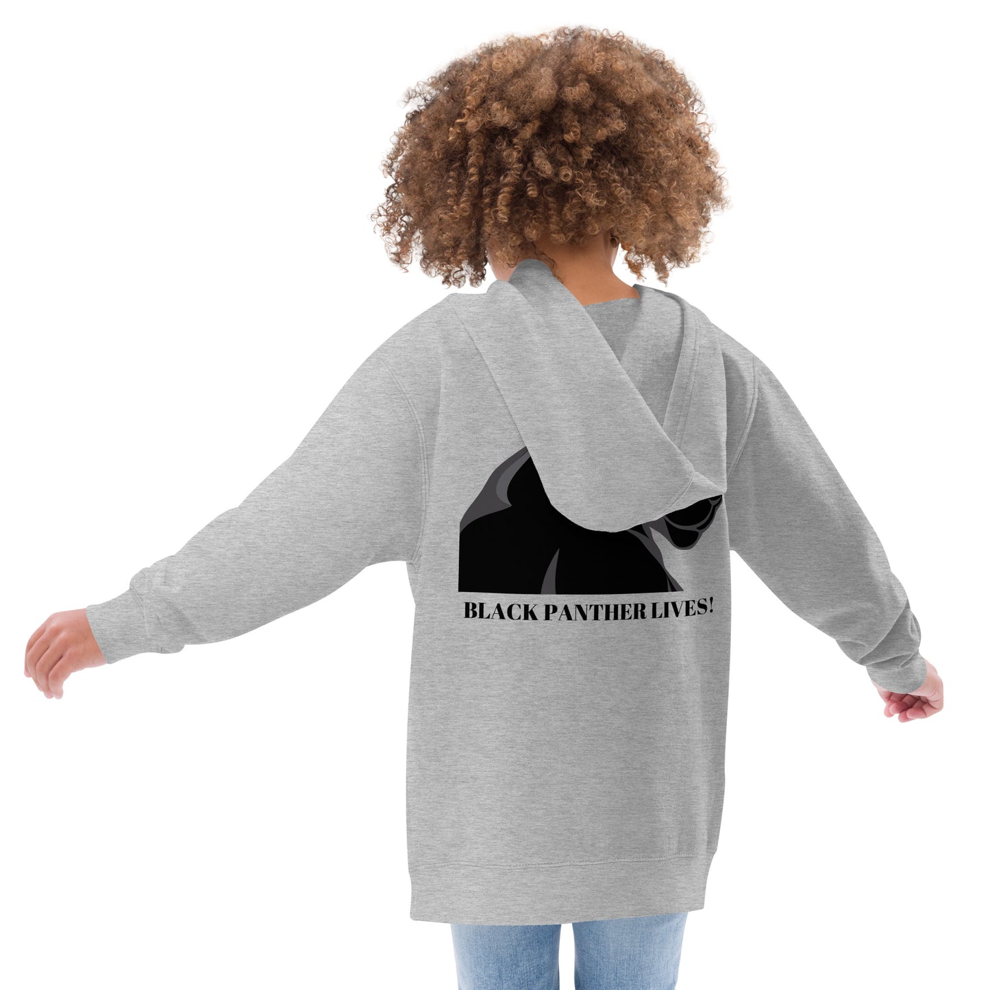 Kids BLACK PANTHER LIVES!  Unisex Fleece Hoodie by SobG Designs