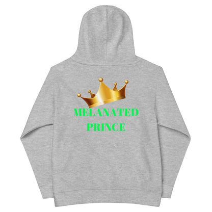 MELANATED PRINCE Kids Fleece Hoodie by SobG Designs