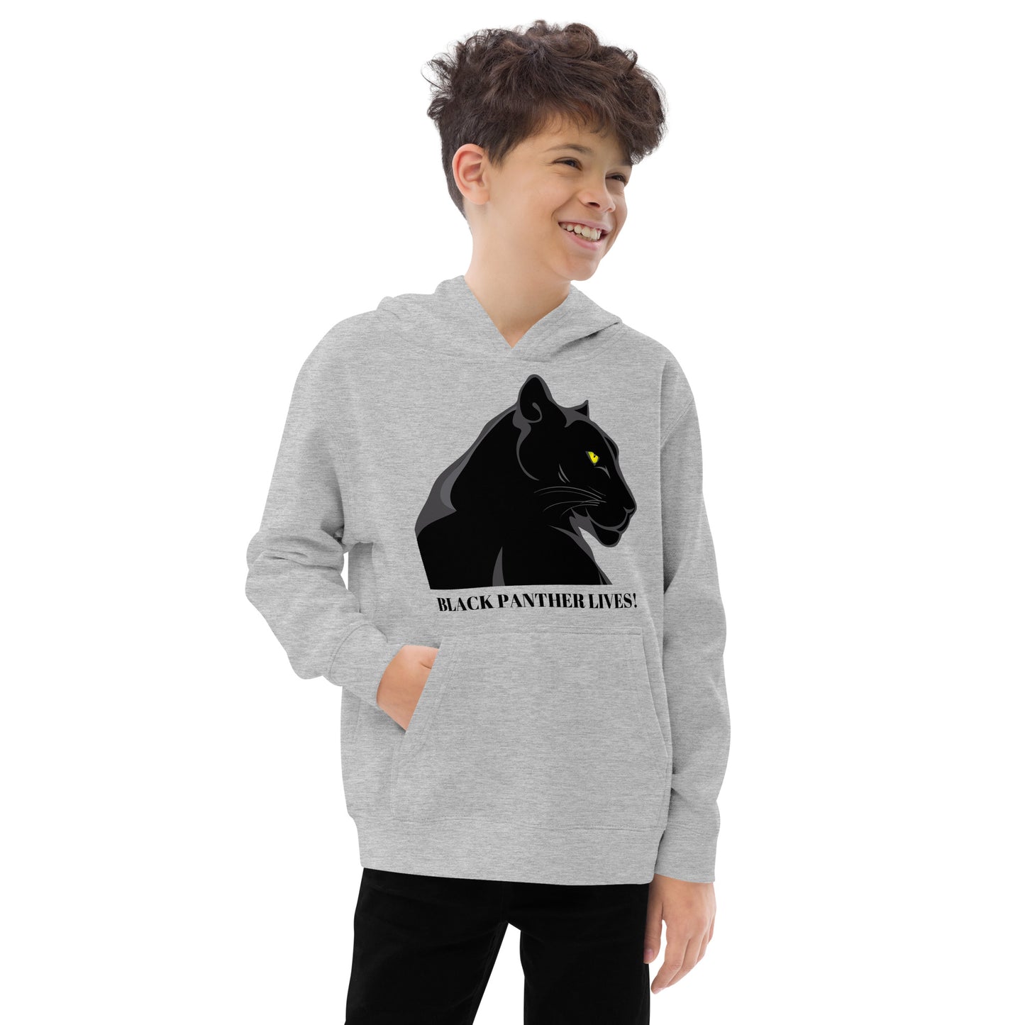 Kids BLACK PANTHER LIVES!  Unisex Fleece Hoodie by SobG Designs