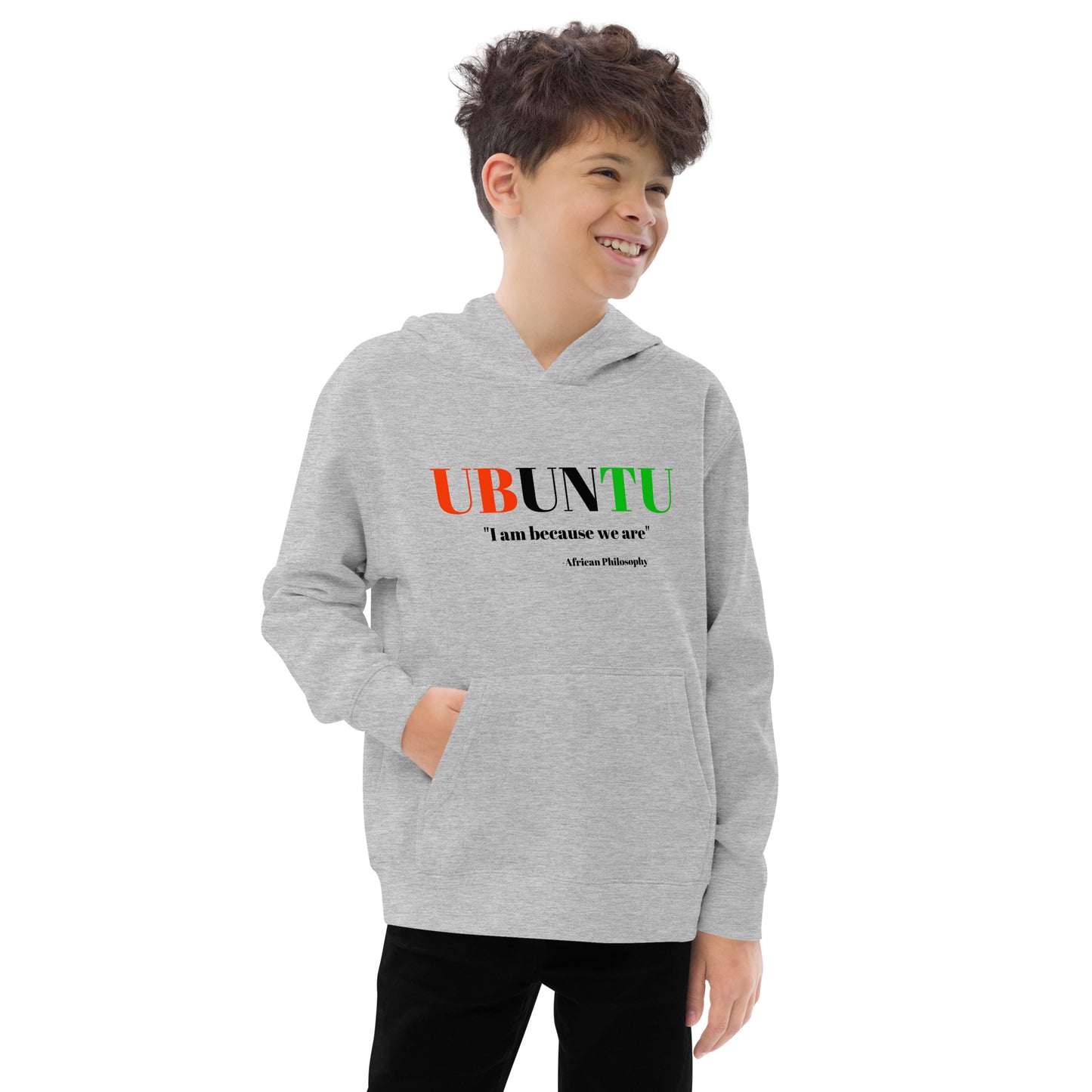 UBUNTU Kids Fleece Hoodie by SobG Designs