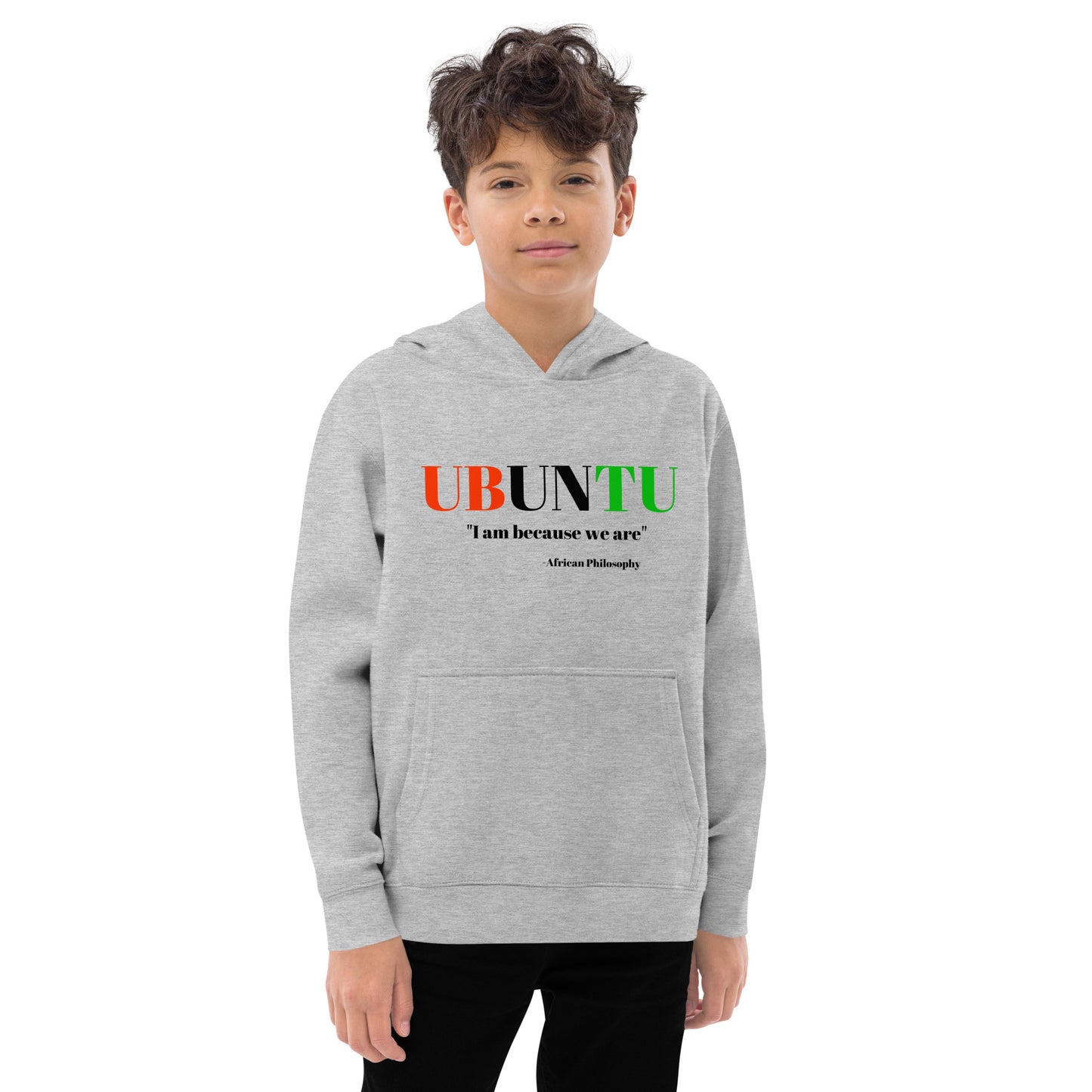 UBUNTU Kids Fleece Hoodie by SobG Designs