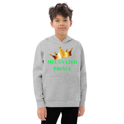 MELANATED PRINCE Kids Fleece Hoodie by SobG Designs