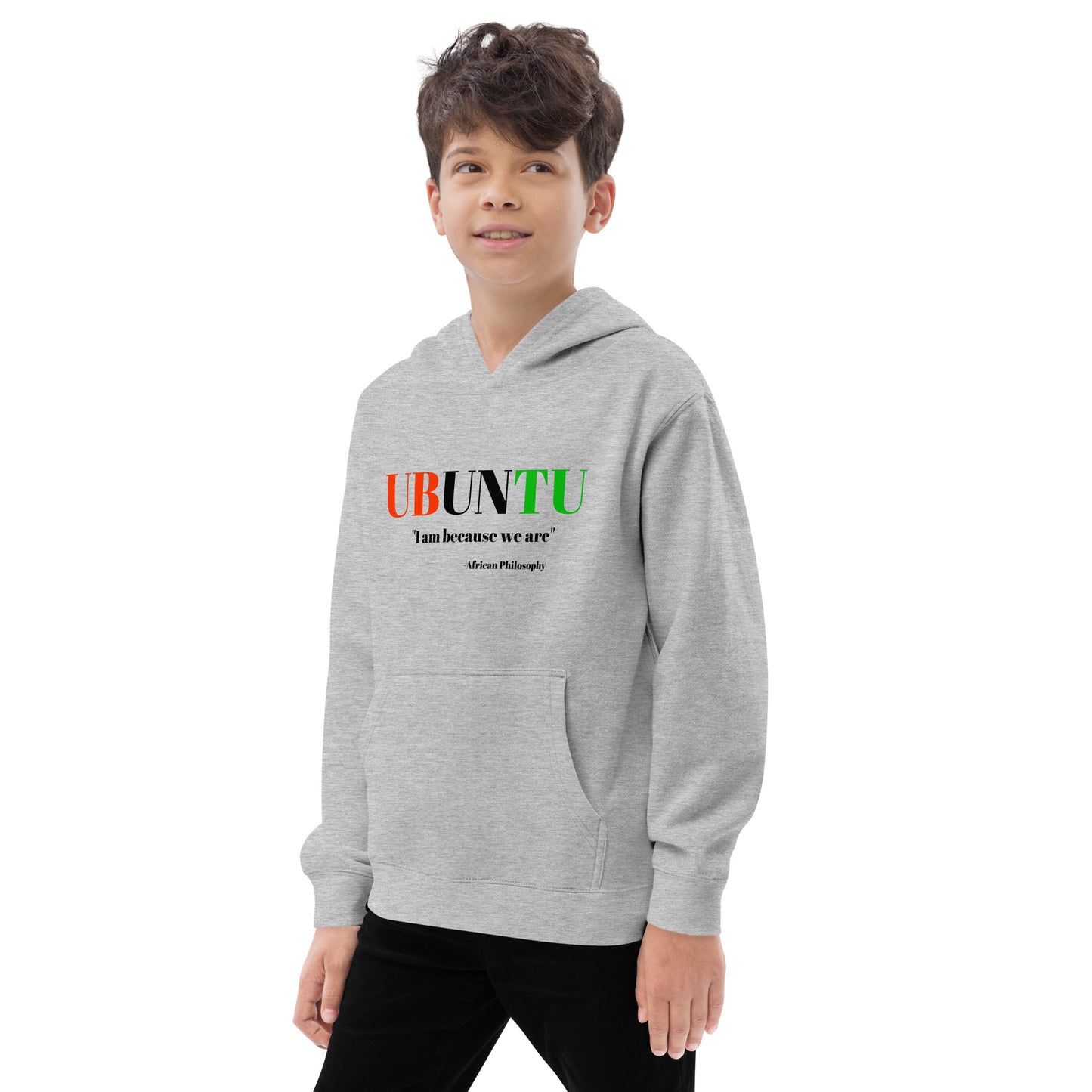 UBUNTU Kids Fleece Hoodie by SobG Designs