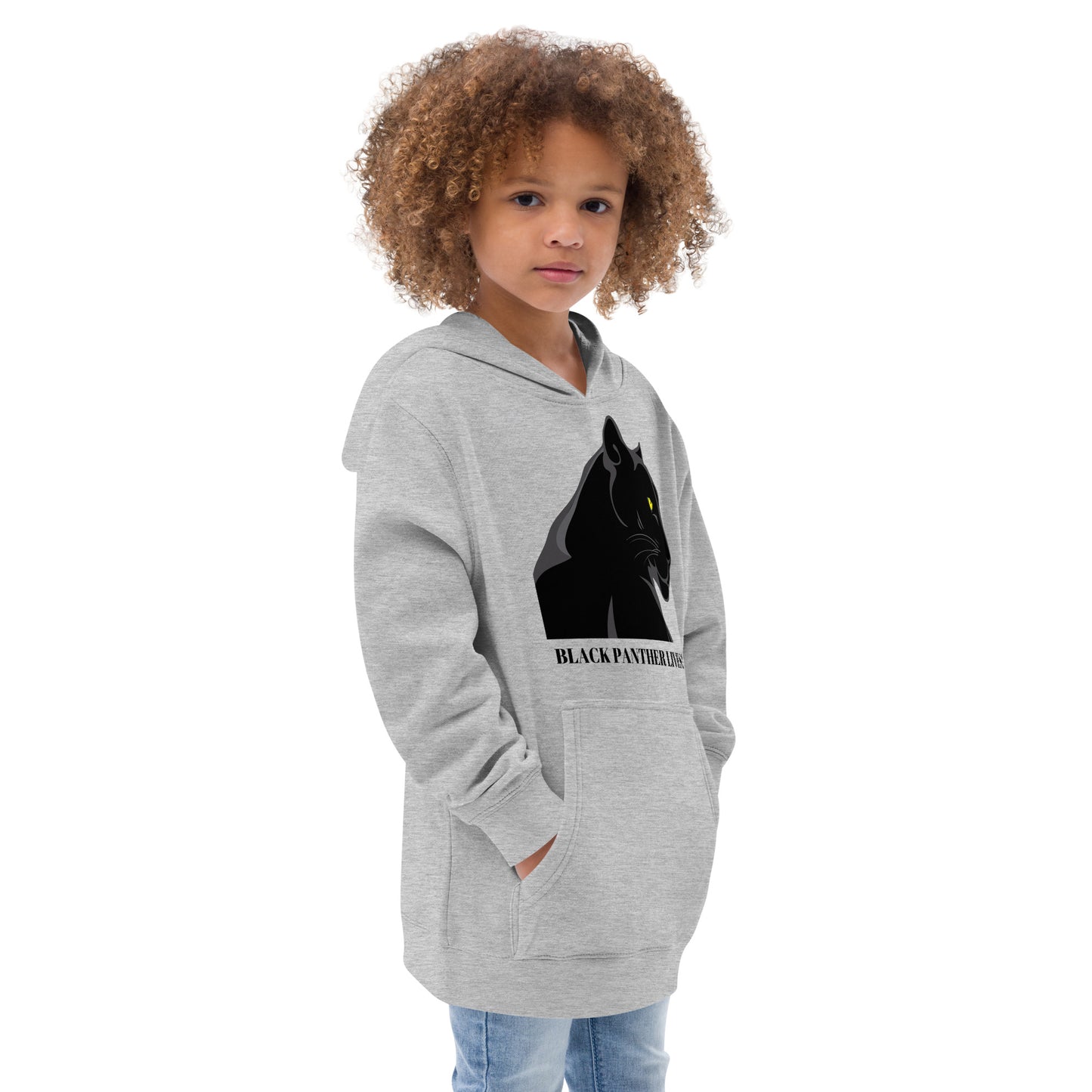 Kids BLACK PANTHER LIVES!  Unisex Fleece Hoodie by SobG Designs