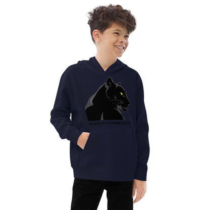 Kids BLACK PANTHER LIVES!  Unisex Fleece Hoodie by SobG Designs