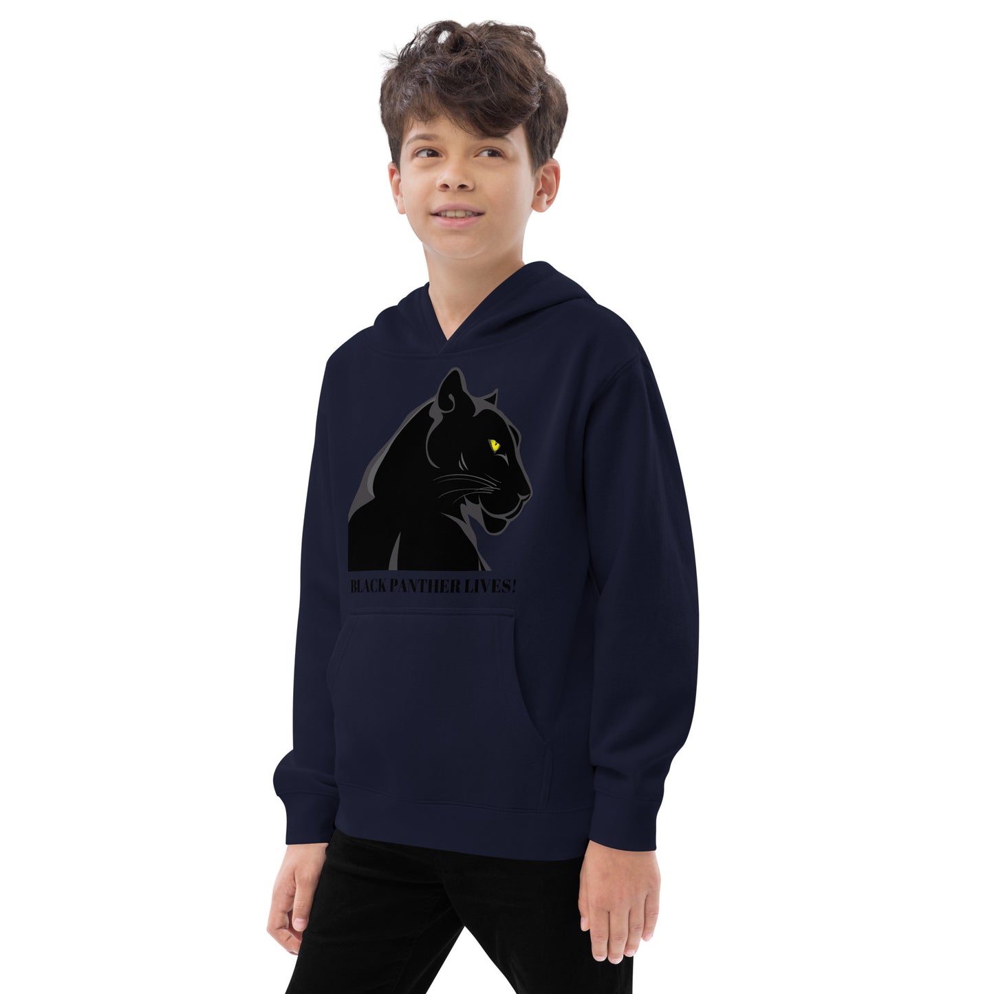 Kids BLACK PANTHER LIVES!  Unisex Fleece Hoodie by SobG Designs