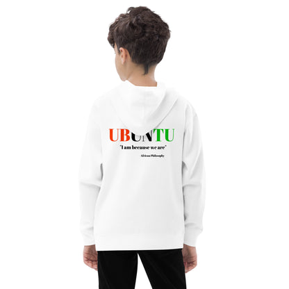 UBUNTU Kids Fleece Hoodie by SobG Designs