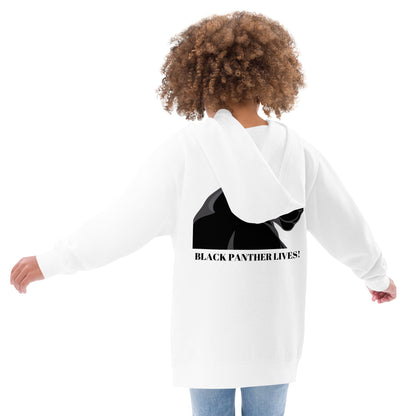 Kids BLACK PANTHER LIVES!  Unisex Fleece Hoodie by SobG Designs