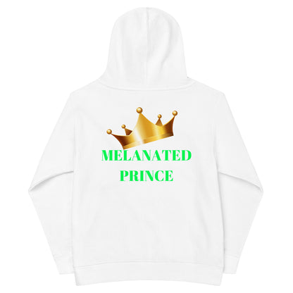 MELANATED PRINCE Kids Fleece Hoodie by SobG Designs